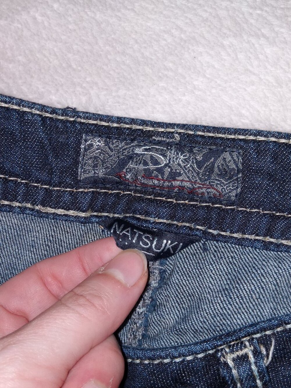 Silver Jeans Natsuki Bootcut Jeans Women's Size 18 L33 Dark Wash Thick Stitch - Picture 8 of 13